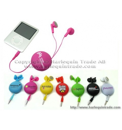 Stereo headphones with print