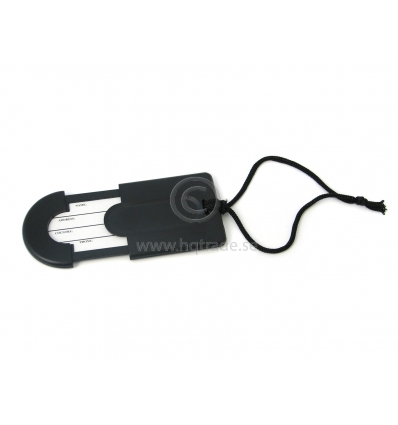 Black luggage tag