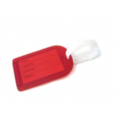Red luggage tag