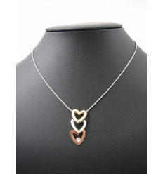 Necklace with three hearts