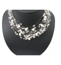 Plastic pearl necklace