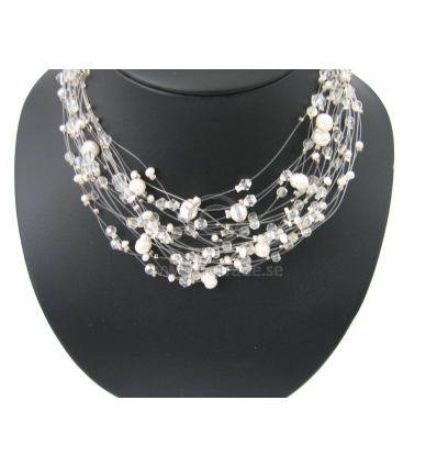 Plastic pearl necklace