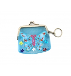 Keychain purse with butterfly