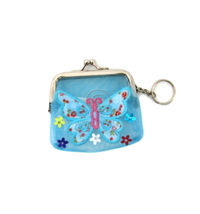Keychain purse with butterfly