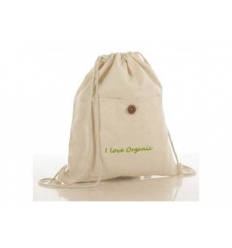 Drawstring bag in organic cotton