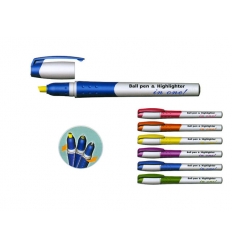 Highlighter and ball pen