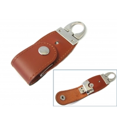 USB flash drive - Brown leather