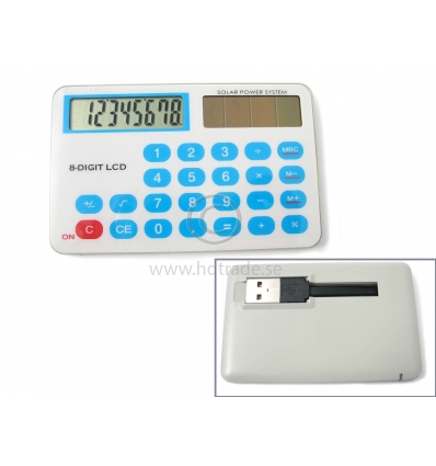 Calculator with USB flash drive