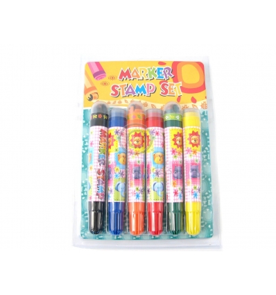 Marker pen with stamp set