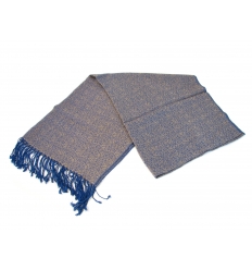 Blue and beige shawl