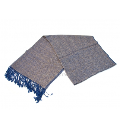 Blue and beige shawl