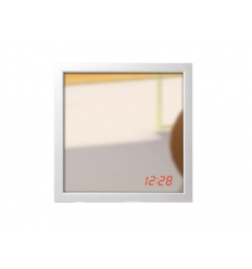 Wall mirror with digital clock