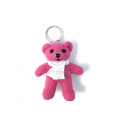 Pink bear in keychain
