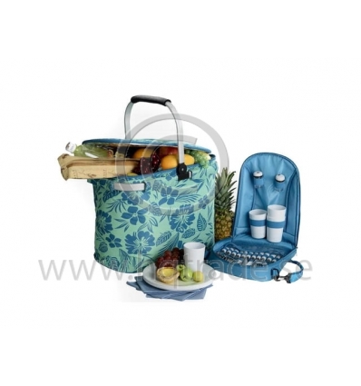 Picnic cooler basket for 4 persons