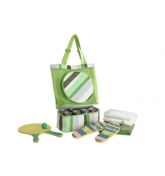 Beach cooler bag with accessories