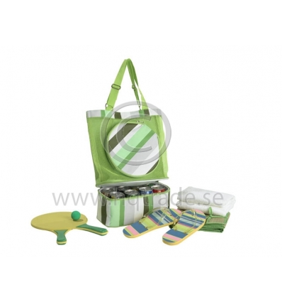 Beach cooler bag with accessories