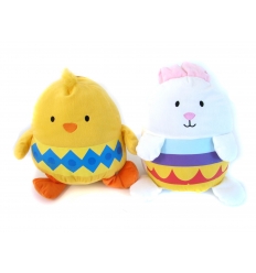 Chicken and easter bunny