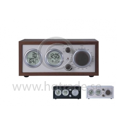 Retrodesigned clock radio
