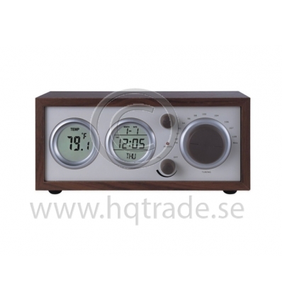 Retrodesigned clock radio