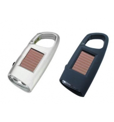 Solar torch - carabiner hook