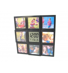 Photo frame with clock