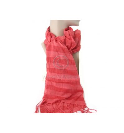 Ladies scarf - red striped