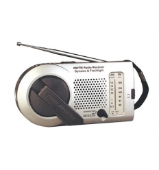 Dynamo radio with flashlight