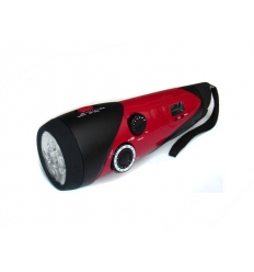 LED flashlight with radio