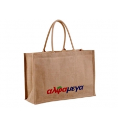 Jute bag with print.