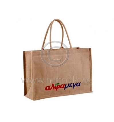 Jute bag with print.