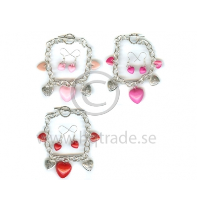 Bracelet and Earring - heart