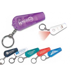 Whistle and light key chain