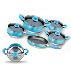 Blue cookware set