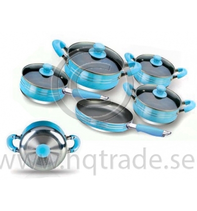 Blue cookware set