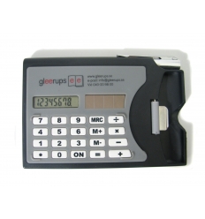 Calculator with card holder
