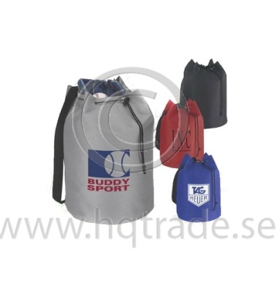 Drawstring bag with imprint