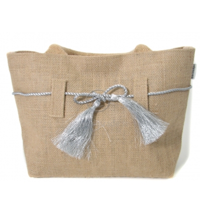 Ribbon jute bag