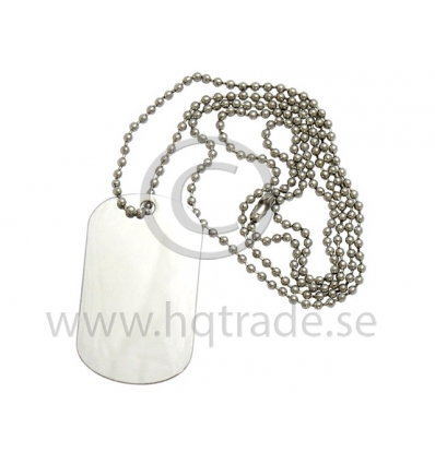 Dog tag necklace with print