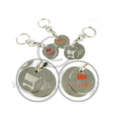 Shopping trolley coin with print