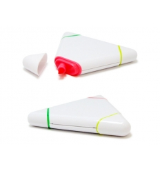 Triangular highlighter pen with print