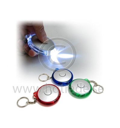 LED-ficklampa i nyckelring - med tryck