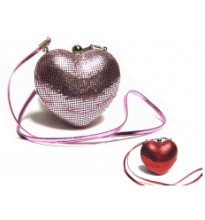 Heart clutch bag