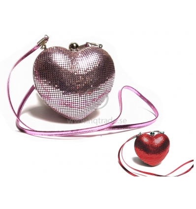 Heart clutch bag