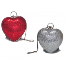 Heart clutch bag