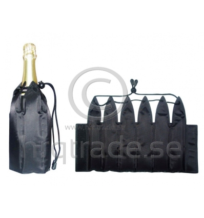 Champagne cooler with cooling gel