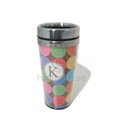 Travel mug with insert paper