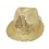 Fedora Hat - Gold Sequins