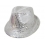 Fedora Hat - Silver Sequins
