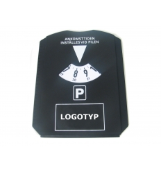 Parking disk with print