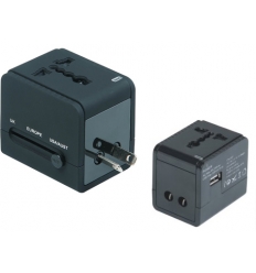 Travel adapter with USB